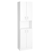 AQUALINE SIMPLEX ECO Visoka Omarica Bela 50x180x30cm - MDF/Lamino Elegantna Kopalniška Rešitev
