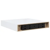 Vidaxl Lebdeče police 2 kosa visok sijaj bele 23x23,5x3,8 cm MDF
