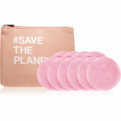 BrushArt Home Salon Cosmetic bag and Make-up removal pads set blazinice za skidanje šminke Pink (kozmeticka torbica)