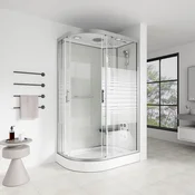Parna tuš kabina White Pearl Leva