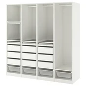 PAX Garderobni sestav, bela, 200x58x201 cm
