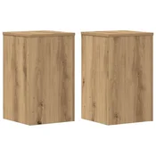 Vidaxl Stojalo za rastline 2 kosa artisan hrast 30x30x50 cm inž. les