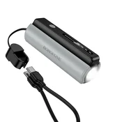Power bank Borofone Star BJ87 5000mAh s ugradenom svjetiljkom i LED indikatorom - siv