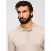 Moška SLIM FIT polo majica iz viskoze - bež