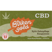 Birkengold CBD Xylitol Dental Care žvakaca guma za njegu zubi - zelena metvica/mentol - 17 g