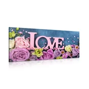 Slika z napisom Love - 80x40