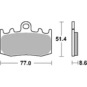 Zavorne ploščice SBS KH335 track AND sport v sinter zlati barvi, primerne za: BMW R850/1100/1150/1200, K1200/1300 spredaj (nadomeščajo mešanico RS)