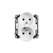 LEGRAND VALENA LIFE Dvojna vtičnica 2P+Z z zaklopom bela 753190