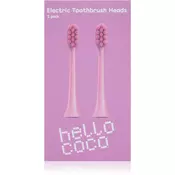 Hello Coco Electric Toothbrush Heads Pink nadomestne glave za zobno ščetko 2 kos