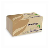 Serviete, prepognjene do 1/4, 30x30 cm, LUCART Econatural 130T, havansko rjave, 500 listov