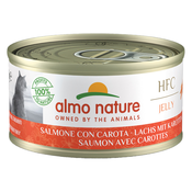 Almo Nature HFC Natural 6 x 70 g - Losos s korenjem v želeju