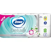 Zewa Deluxe Jasmine Blossom 3-slojni toaletni papir, 8 rolic, 19,3 m rolica