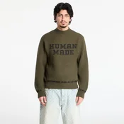 Pulover HUMAN MADE Moc Neck Knit Sweater UNISEX Olive Drab S
