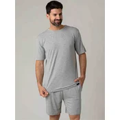 zd ZERO DEFECTS Kratka pižama Modal Trendy grey siva