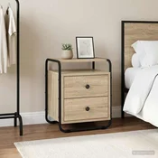 vidaXL Nočna omarica Sonoma hrast 40 x 36,5 x 50 cm Inženirski les