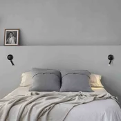 FARO BARCELONA Stenska svetilka Press LED, črna - Dnevna soba/jedilnica - Sodobni - Kovina