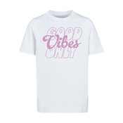 Childrens T-shirt with the inscription Good Vibes Only white