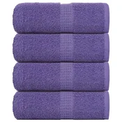Vidaxl Pralne brisače FROGN 4 kosi vijolične 30x30 cm 360 g/m2