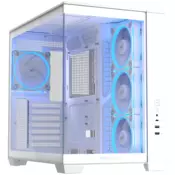 ASUS A32 PLUS ATX računalniško ohišje, kaljeno steklo, štirje 120mm ARGB ventilatorji, belo - 90DC00S3-B19000