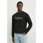 Bombažen pulover Pepe Jeans DORIAN CREW moški, črna barva, PM582757