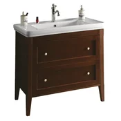SAPHO Elegantna Bukova Umivalniška Omarica CROSS z Dvema Predaloma 85x81x47cm