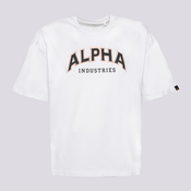 Alpha Industries T-Shirt College T Moški Oblačila Majice 14650109 Bela