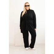 Kesi Three-piece womens Plus Size set black