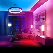 RGB LED trak 5m IP65 s kontrolerjem in napajalnikom 220-240V, 5050 SMD, 30 LED/m, 7,2W/m