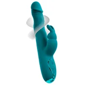 Sweet Smile Rabbit Vibrator with Wiggling Function Turquoise