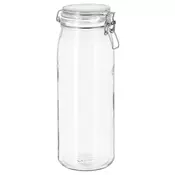 KORKEN Tegla s poklopcem, bistro staklo, 2 l