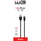 Winner Group - USB kabl Lightning / USB-A 1 m crna