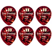 Dunlop 485R-05TH Celluloid Teardrop Shell Thin 6 Pack