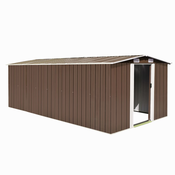 vidaXL Vrtna lopa 257x497x178 cm kovina rjave barve