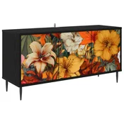 vidaXL TV omarica GENNEP 102 x 33 x 51 cm Črni hrast Inženirski les