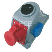 shumee Fiksna vtičnica s stikalom 0-1 16A 4P 400V + 2P+Z 230V IP44 kombinirana PCE 96061441W