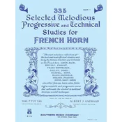 335 Selected Melodious Progressive & Technical Studies: Horn