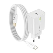 OEM Mayaxess, Omrežni polnilnik za Galaxy S22 Plus 20W + 1m USB-C kabel, Bela, (5000275819)