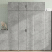 vidaXL Visoka omara betonsko siva 70x42,5x185 cm inženirski les