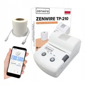 ZENWIRE Mini Prenosni Termični Bluetooth Usb-C Tiskalnik Nalepk Z Vgrajeno Baterijo 1500 Mah Zenwire Tp-210