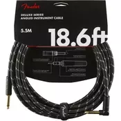 Fender Deluxe Series Black 5,5 m Ravni - Kutni Instrument kabel (Kao novo)