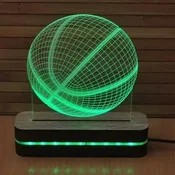 3D dekorativna lampa B003 plava BLACK CUT