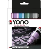 Marabu YONO Komplet akrilnih markerjev - pastelne barve 6x 1,5-3 mm
