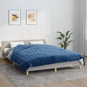 Vidaxl vidaXL Obtežena odeja, modra, 220 x 235 cm, 11 kg, blago