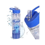 Disney DISNEY Stitch STEKLENIČKA ZA VODO z ustnikom in ročajem, prozorna, S SLAMICO 550 ml