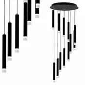 LED luster na sajli CARBON 12xLED/12W/230V
