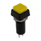 Taster plasticni 3A/250V žuti kvadratni, fi=12mm