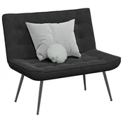 vidaXL Klop črn 110x74x84 cm žamet