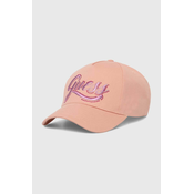 Pamučna kapa sa šiltom Guess CLAUDIE boja: ružičasta, s aplikacijom, W4YZ00 WEGD0