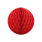 PartyDeco Papirnata žoga - rdeča 10 cm