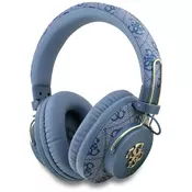 Bluetooth Over-Ear slušalke Guess 4G Metal Logo BT 5.3 z ENC, USB-C in 300mAh - blue